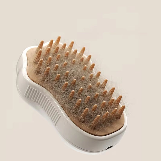 3-in-1 Electric Pet Grooming Brush – Steam Spray Comb for Cats and Dogs, Hair Removal & Massage