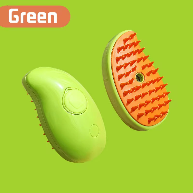 3-in-1 Electric Pet Grooming Brush – Steam Spray Comb for Cats and Dogs, Hair Removal & Massage