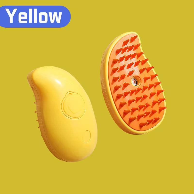 3-in-1 Electric Pet Grooming Brush – Steam Spray Comb for Cats and Dogs, Hair Removal & Massage