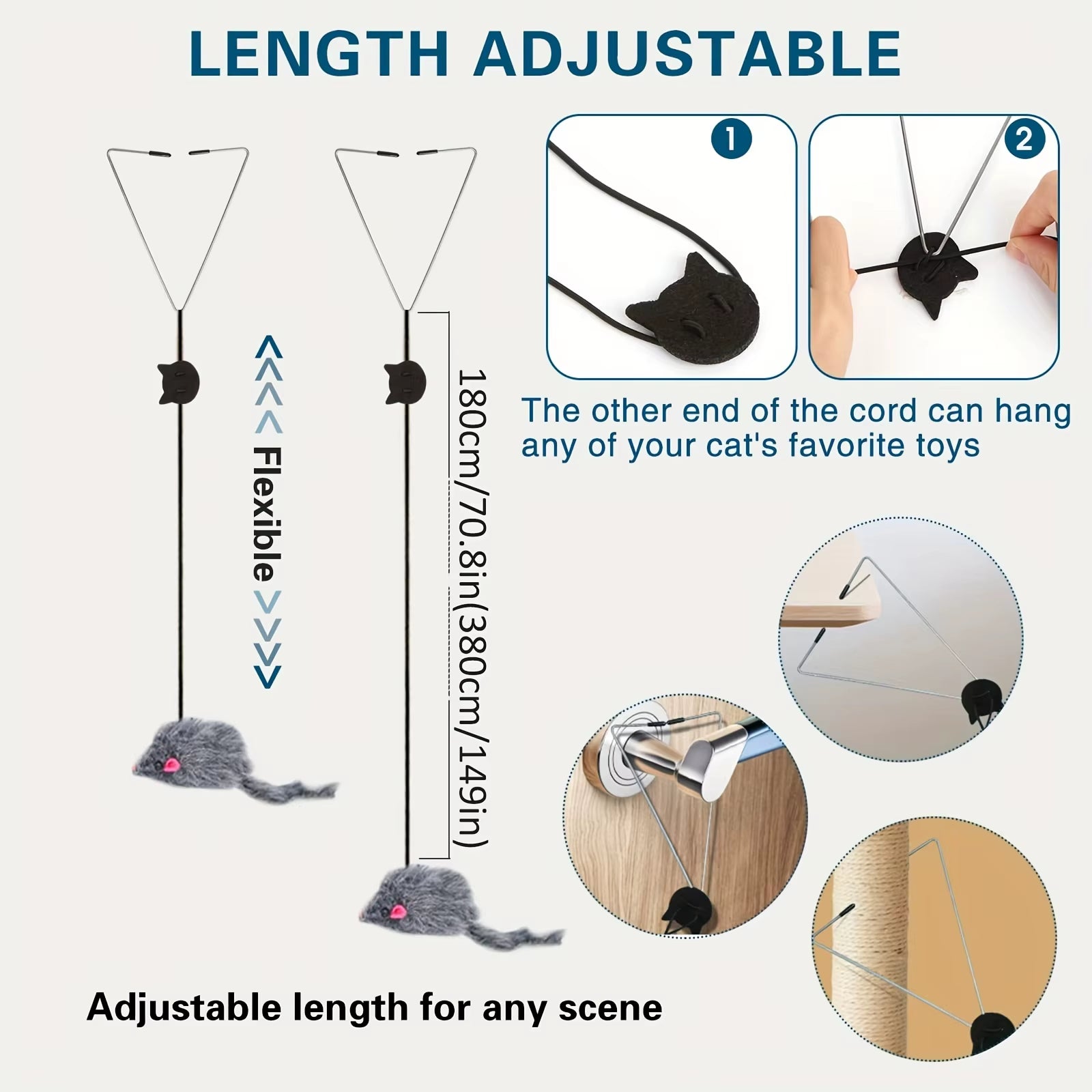 Interactive Door-Hanging Cat Toy – Stress Relief & Entertainment for Indoor Cats and Kittens
