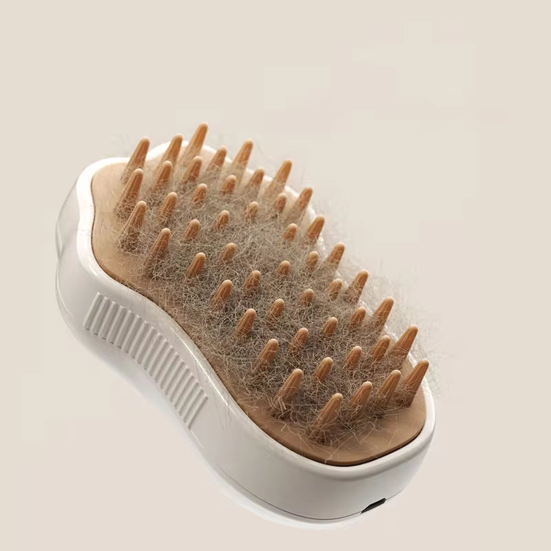 3-in-1 Electric Pet Grooming Brush – Steam Spray Comb for Cats and Dogs, Hair Removal & Massage