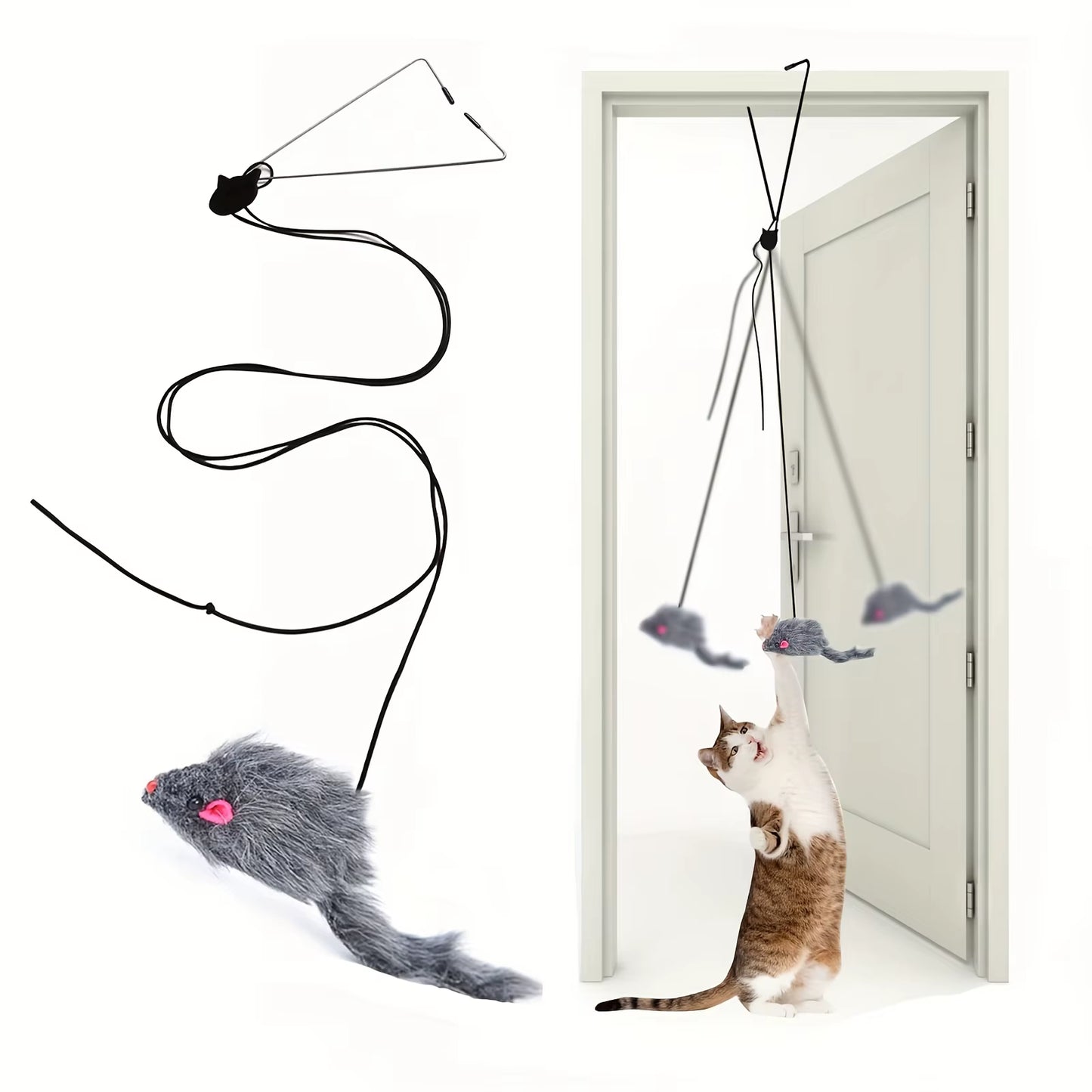 Interactive Door-Hanging Cat Toy – Stress Relief & Entertainment for Indoor Cats and Kittens