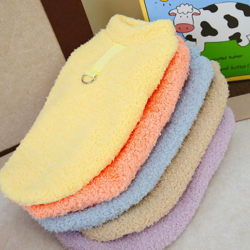 Winter Plush Dog Sweater – Soft, Warm Jacket for Small & Medium Dogs and Cats | Cozy Pet Coat for Chihuahua, Teddy & More