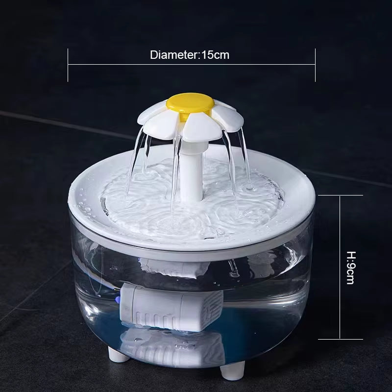 Automatic Pet Water Fountain – 1200ml Quiet USB Electric Dispenser with Circulating Filter for Cats and Small Pets