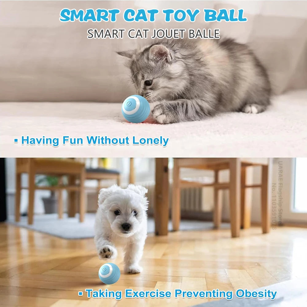 Smart Interactive Cat Toy – Electric Rolling Ball with Automatic Rotation | Fun & Engaging Game Accessory for Cats