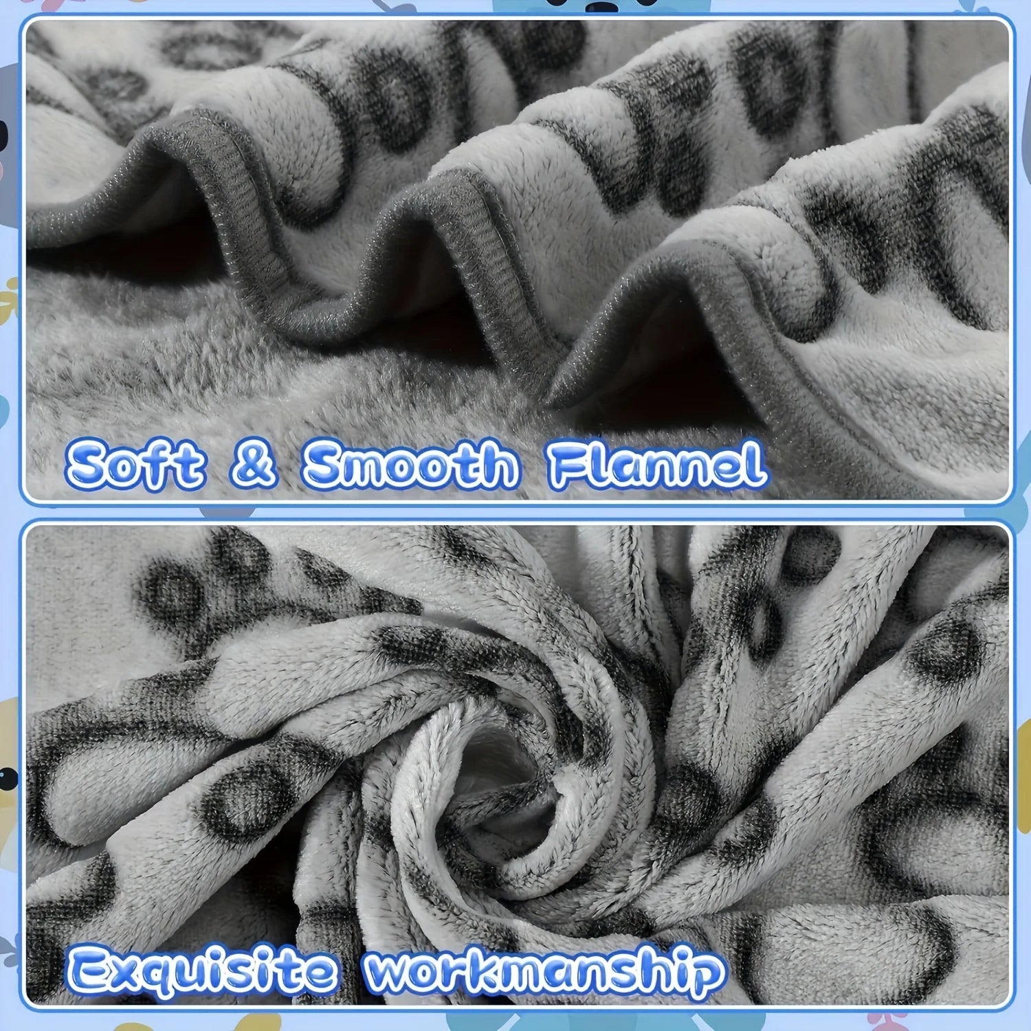 Premium Soft & Fluffy Pet Blanket – Warm, Cozy & Adorably Designed Mat for Cats and Dogs