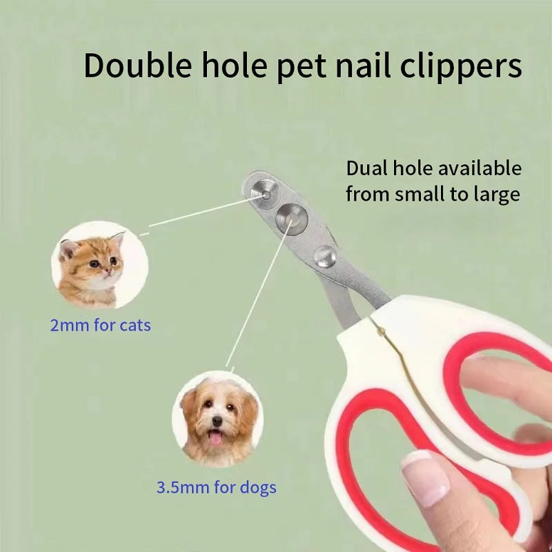 Premium Stainless Steel Pet Nail Clippers – Professional Grooming Trimmer for Cats, Kittens & Small Dogs