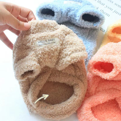 Winter Plush Dog Sweater – Soft, Warm Jacket for Small & Medium Dogs and Cats | Cozy Pet Coat for Chihuahua, Teddy & More