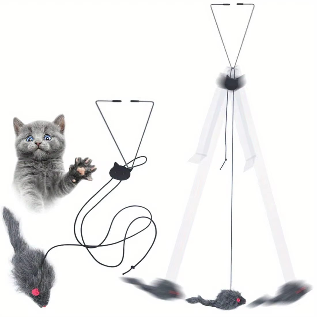 Interactive Door-Hanging Cat Toy – Stress Relief & Entertainment for Indoor Cats and Kittens