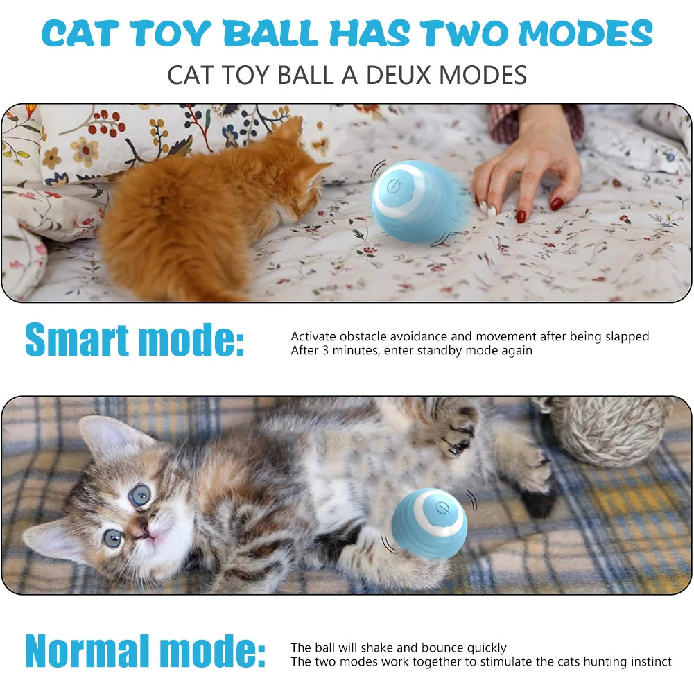 Smart Interactive Cat Toy – Electric Rolling Ball with Automatic Rotation | Fun & Engaging Game Accessory for Cats