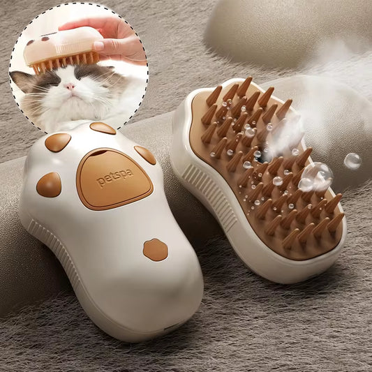 3-in-1 Electric Pet Grooming Brush – Steam Spray Comb for Cats and Dogs, Hair Removal & Massage