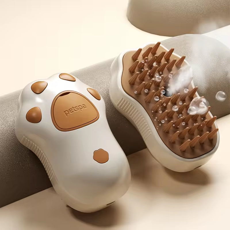 3-in-1 Electric Pet Grooming Brush – Steam Spray Comb for Cats and Dogs, Hair Removal & Massage