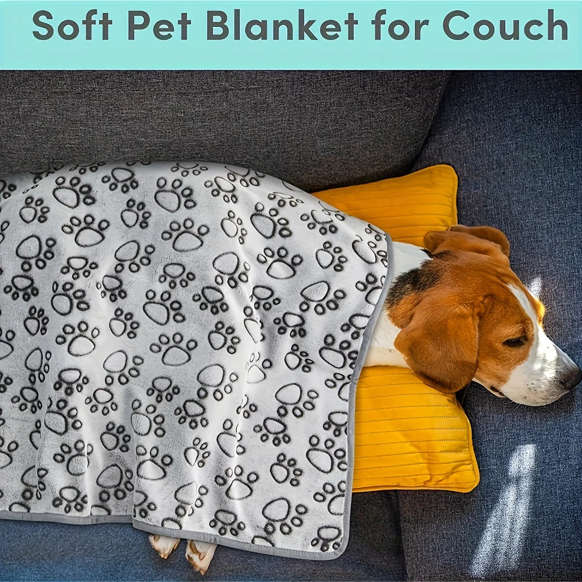 Premium Soft & Fluffy Pet Blanket – Warm, Cozy & Adorably Designed Mat for Cats and Dogs